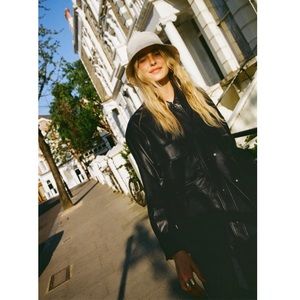 Zara Black Faux Leather Shacket